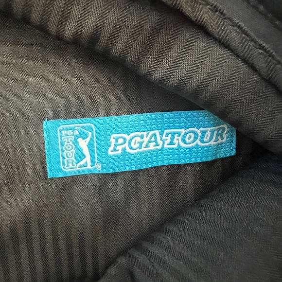 PGA Tour Men's Black Performance Golf Shorts Black - Picture 3 of 7